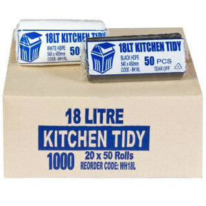 18L Kitchen Tidy Bag White Carton 1000