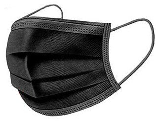Disposable Black Mask - 3ply - 50 pack