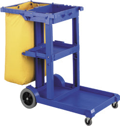 Oates Janitor Trolley - Dark Blue W/Lid