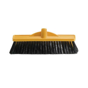 Medium Stiff Poly Broom Plastic Back