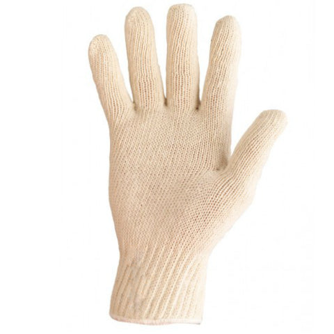 Knit Polycotton Glove Medium Pkt 12